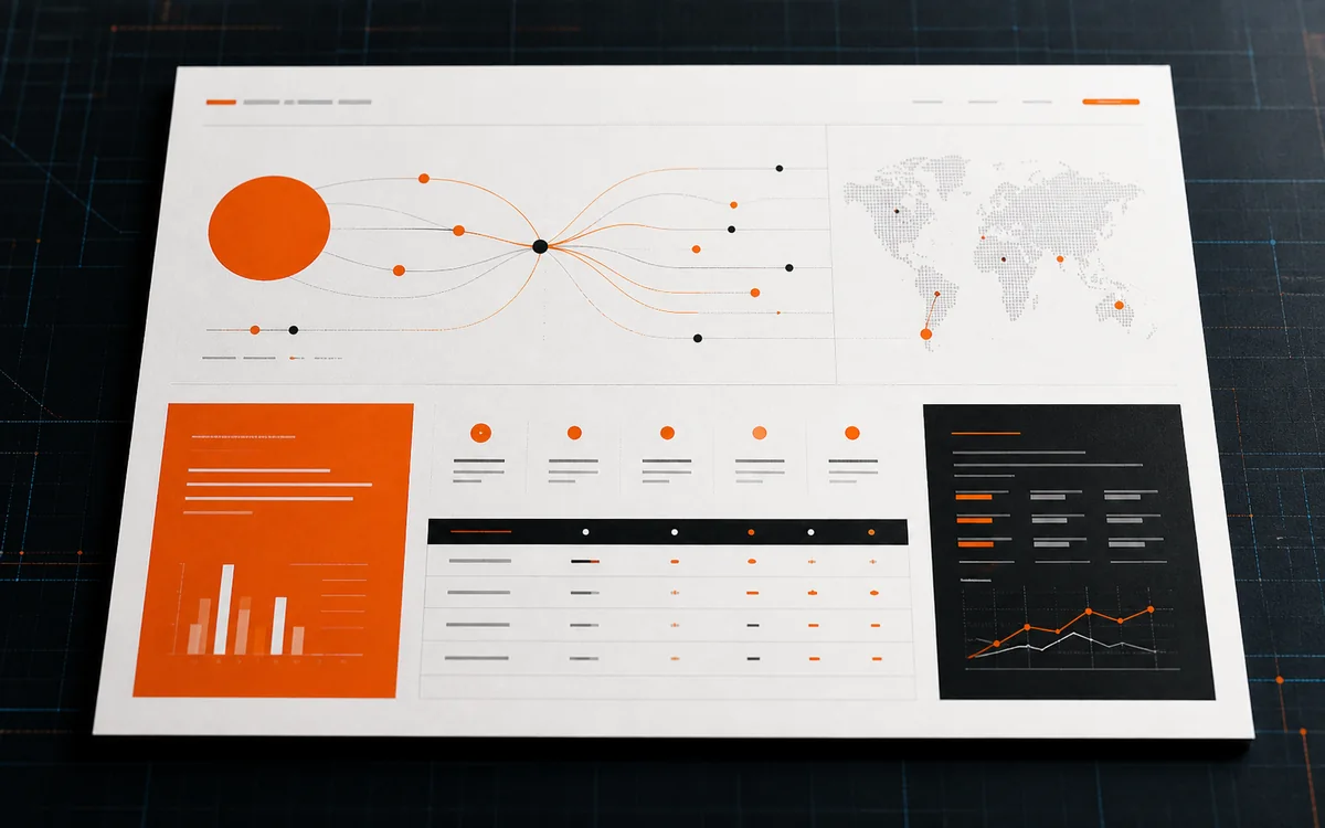 Editorial websitecompositie voor Orange Corporate Services