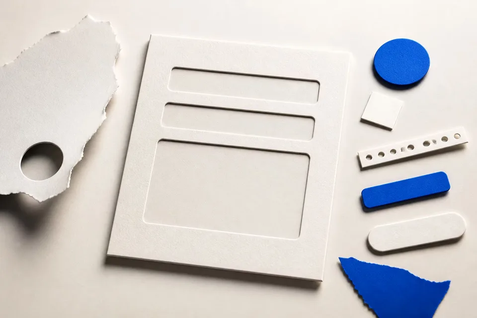Een compact tactiel formulier met enkele essentiële invoervelden
