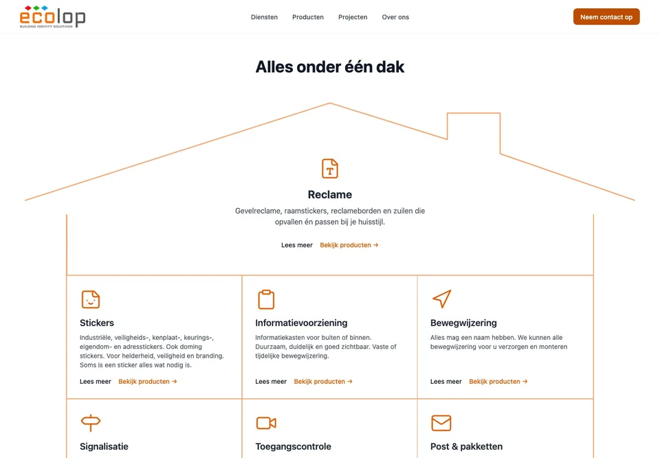 Diensten en toepassingen op de Ecolop-website: inhoud die je bij een overstap eerst in kaart brengt